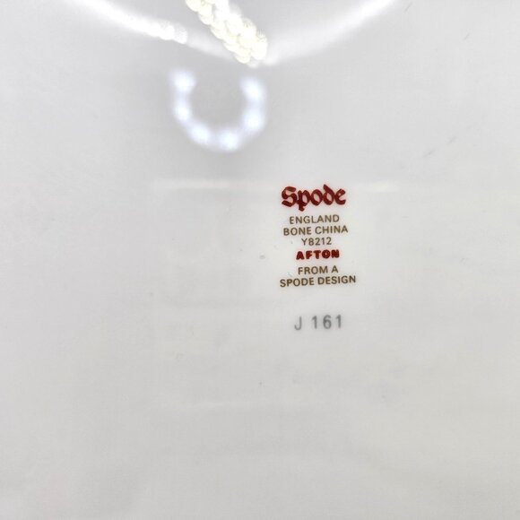 Spode Afton Square Plate 9" Bone China Floral Design England Y8212 J161 - Picture 6 of 14